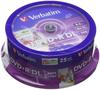 Verbatim 43667, Verbatim - 25 x DVD+R DL - 8.5 GB 8x - breite bedruckbare Oberfläche