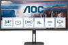 AOC CU34V5C/BK, AOC Value-line CU34V5C/BK - V5 series - LED-Monitor - gebogen - 86.4