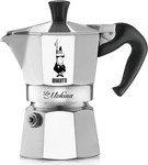 Bialetti 0002380/NP, Bialetti 0002380, Mokka-Kanne, 0,4 l, Edelstahl, Aluminium,