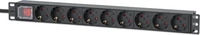 Intellinet 715133, Intellinet 715133, 1U, Aluminium, Schwarz, 9 AC-Ausg&auml;nge, Typ F,