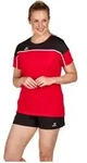 Erima Change by T-Shirt Damen Rot Schwarz 36