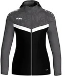 JAKO Iconic Kapuzenjacke Damen Schwarz F801 34