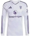 adidas Manchester United Longsleeve Trikot Away 2025/2026 Wei&szlig; M