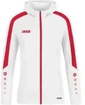 JAKO Power Kapuzenjacke Damen Weiss Rot F004 34