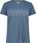 CMP 38T6656-L802-EU 40, CMP Print Damen T-Shirts blau Gr&ouml;&szlig;e M Trekking