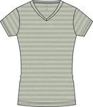CMP 31T7666-F406-EU 44, CMP Striped Mesh Damen T-Shirts grau Gr&ouml;&szlig;e XL Trekking