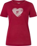 Super.Natural SNWP03249-12I-M, Super.Natural Bergzeit Bike Heart Damen T-Shirts rot