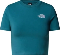 The North Face NF0A55AO-BQ5-XL, The North Face Crop Damen T-Shirts blau Gr&ouml;&szlig;e XL
