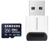 Samsung PRO Ultimate microSD-Speicherkarte mit USB-Kartenleser – 256 GB Blau