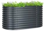 Blumfeldt High Grow Hochbeet 160 x 80 x 80 cm Stahl-Wellblech einfacher Aufbau