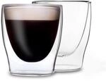 Feelino DUOS doppelwandiges Glas 80 ml Trinkglas Espresso Borosilikatglas...