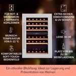 Klarstein Vinsider 35D Einbau-Weink&uuml;hlschrank 128 Liter 41 Weinflaschen 2 Zonen