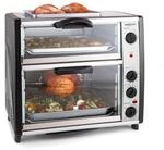 OneConcept All-You-Can-Eat Doppel-Backofen Grillplatte 42 Liter 2350 Watt 10026452