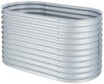 Blumfeldt High Grow Hochbeet Gartenbeet 1,6m Zink-Alu-Beschichtung silber 10031113
