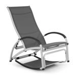 Blumfeldt Beverly Wood Sonnenliege Schaukelstuhl Aluminium grau 10033454