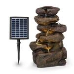 Blumfeldt Savona Solarbrunnen 2,8 W Polyresin 5h Akku LEDs Steinoptik 10034720