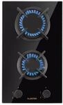 Klarstein Goldflame Domino Gaskochfeld 2-flammig Messing-Brenner Glaskeramik 10034971