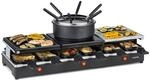 Klarstein Fonduelette XL 3-in-1 Raclettegrill Fondue Naturstein 1650W 12 Pers