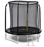 KLARFIT Jumpstarter Trampolin 2,5 m &Oslash; Netz 120 kg max. 195 cm &Oslash; Sprungfl&auml;che