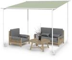 Blumfeldt Nantes Pavillon Gazebo Sonnendach 3x3m Polyester Stahlrahmen UV50+