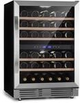 Klarstein Vinovilla 50 Duo Zweizonen-Weink&uuml;hlschrank 153l 51 Fl. 3-Farben...