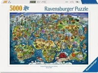 Ravensburger Puzzle Weltkarte mit Sehensw&uuml;rdigkeiten - 5000 Teile