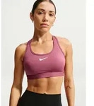 NIKE W NK SWSH MED SPT BRA PINK SMOKE/WHITE, PINK SMOKE/WHITE, S