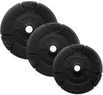 ENERGETICS Hantelscheibe Guss schwer, SCHWARZ, 1X20