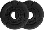 ENERGETICS Hantelscheibe Guss leicht, SCHWARZ, 2X5,0
