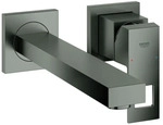 GROHE 2-Loch-WT-Wandbatterie Eurocube 23447 FMS hard graphite geb&uuml;rstet, 23447AL0