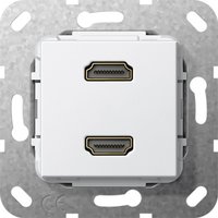 Gira HDMI 2f Kpl. Einsatz Reinwei&szlig; [567103], 5671 03