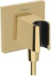 hansgrohe FixFit E Wandanschluss mit Brausehalter Polished Gold Optic, 26889990