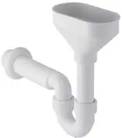 Geberit Rohrbogengeruchsverschluss f&uuml;r Ger&auml;te, mit Einlauftrichter oval: d=50mm,