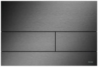 TECE TECEsquare II Metall WC-Bet&auml;tigungsplatte, Chrom schwarz geb&uuml;rstet (mit