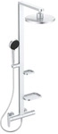 Ideal Standard Duschsystem Alu+ m.CFlow Brausearm. 2 Ablagen, 2F-HB u. 2F-Kopfbrause