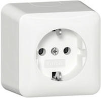 Gira SCHUKO-Steckd. + Montagepl. AP Reinwei&szlig; [444013], 4440 13