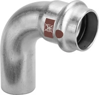 Viega Temponox-Bogen 90 Grad, d 22mm Stahl nichtrostend Modell 1716.1, 808945