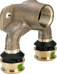 Viega Raxofix-Doppelwandscheibe, d1 25, Rp 1/2, d2 25 Siliziumbronze, Gummi Modell