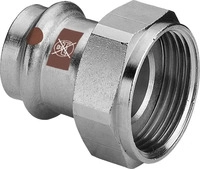 Viega Temponox-Anschlussverschraubung, d 28mm, G 1 Messing vernickelt, Stahl