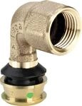 Viega Raxofix-&Uuml;bergangsbogen 90 Grad, d 20mm, Rp 1/2 Siliziumbronze Modell 5314.11,