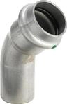 Viega Sanpress Inox-Bogen 45 Grad, d 18mm Stahl nichtrostend Modell 2326.1, 435394