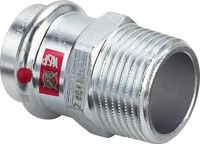 Viega Prestabo-&Uuml;bergangsst&uuml;ck, d 22mm, R 3/4 Stahl unlegiert, verzinkt Modell 1111,