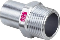 Viega Prestabo-Einsteckst&uuml;ck, d 15mm, R 1/2 Stahl unlegiert, verzinkt Modell 1111.1,