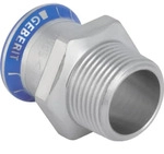 Geberit Mapress Edelstahl &Uuml;bergang mit Au&szlig;engewinde, DN 25, d&oslash; 28 mm, 31708