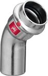 Viega Prestabo-Bogen 45 Grad, d 35mm Stahl unlegiert, verzinkt Modell 1126.1, 558376
