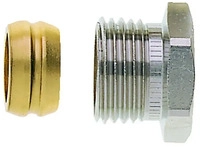 HEIMEIER Klemmverschraubung vernickelt f&uuml;r Cu- u. Stahlrohr 16 mm und Rp 1/2 IG,