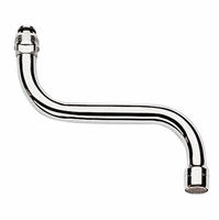 GROHE S-Auslauf 13052, f&uuml;r K&uuml;chen-Wandbatterien, schwenkbar, Auslauf mit...