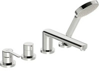 HANSA Einhebelmischer Fertigmontageset f&uuml;r Wanne/Brause HANSARONDA 0340 Rosette rund