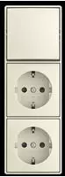 Busch-Jaeger Kombination Wippschalter mit 2 SCHUKO&reg; Steckdosen Safety+ Wippe, Aus-