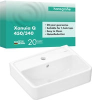 Hansgrohe Xanuia Q Handwaschbecken 450/340 mit Hahnloch und &Uuml;berlauf, Oberfl&auml;che: